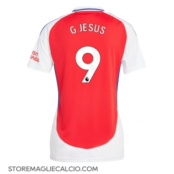 Arsenal Gabriel Jesus #9 Maglia Gara Casa Repliche 2024-25 Donna
